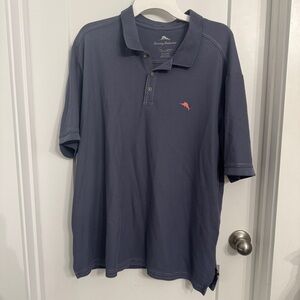 Tommy Bahama Supima Men's Blue Polo Shirt Golf Preppy Nautical Beach Size 2XL